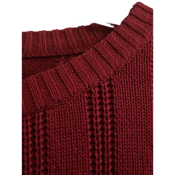 CHAPS RALPH LAUREN Men's RED Crew Neck Cotton Cable-Knit Sweater XXL NWT
